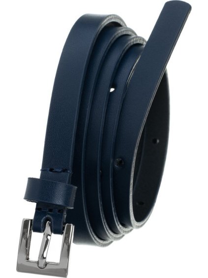 Tmavě modrý dámský úzký opasek