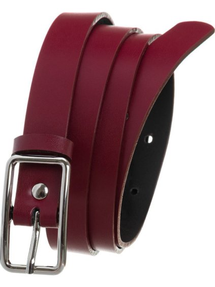 Bordó dámský hladký opasek