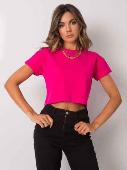 Fuchsiový dámský crop top
