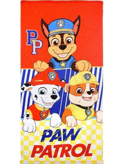 Paw Patrol Chase Marshall Rubble červená osuška