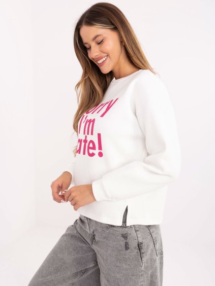 Smetanová dámská mikina s nápisem