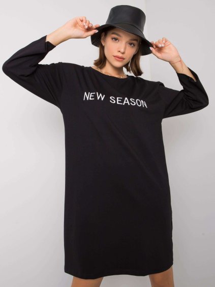 Černé dámské tričkové šaty