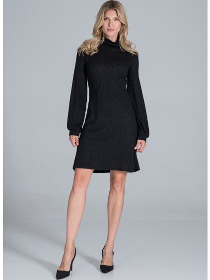 Černé šaty s dlouhými rukávy