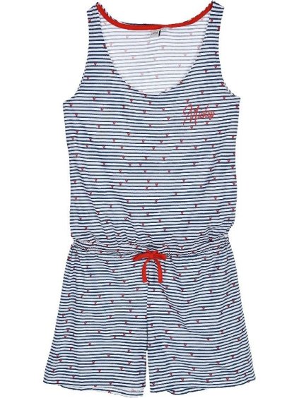 Dámský overal na spaní Mickey Mouse - modrá/bílá/červená