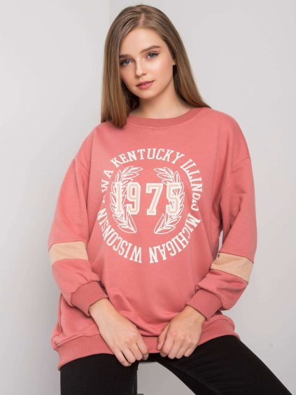 Meruňková dámská mikina s potiskem (Velikost ONE SIZE)