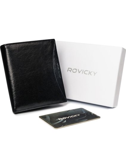 Černá pánská peněženka Rovicky L052