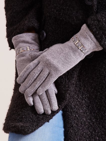 Dámské šedé rukavice