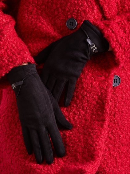 Černé dámské rukavice