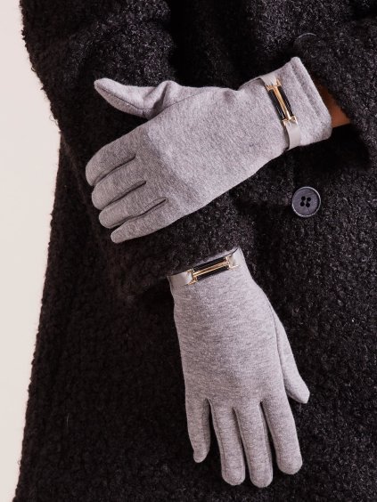 Dámské světle šedé rukavice