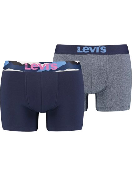 Modro-šedá sada boxerek Levi's Boxer 2 Pairs Briefs (Velikost L)