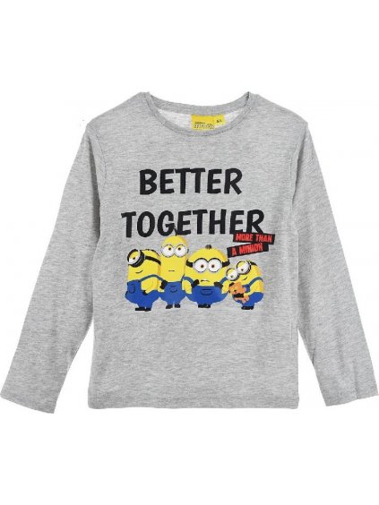 ŠEDÉ TRIČKO BETTER TOGETHER MINIONS