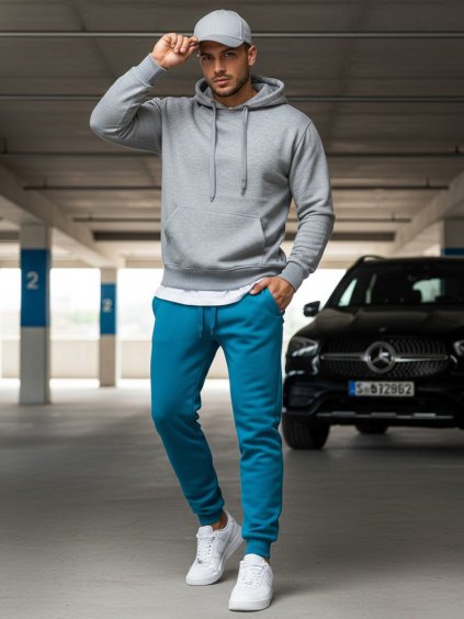 Světle modré pánské tepláky