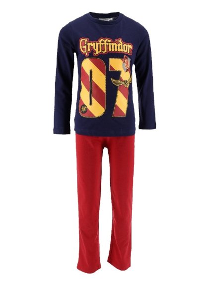 Modro-červené dlouhé pyžamo Harry Potter