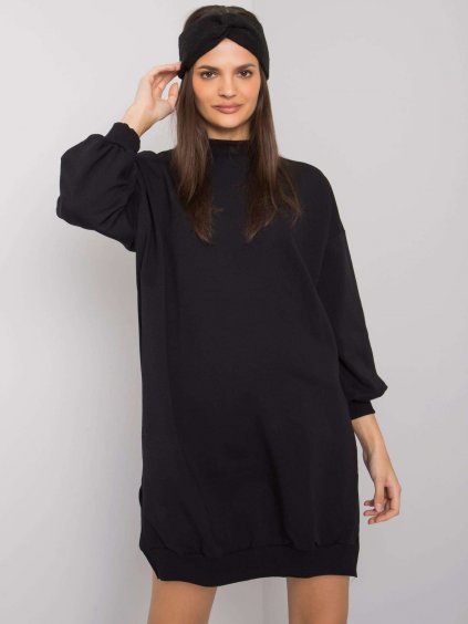 Černé dámské mikinové šaty