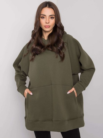 KHAKI MIKINA OVERSIZE STŘIHU SELITA