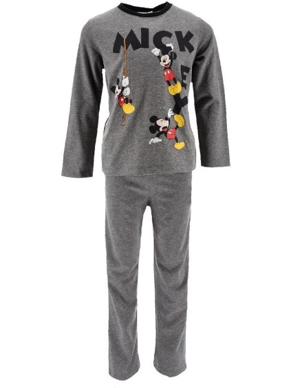 Šedé dlouhé chlapecké pyžamo Mickey Disney