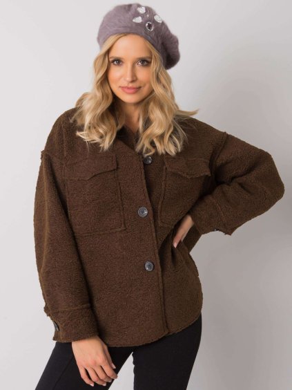 Fialový kožešinový baret s kamínky