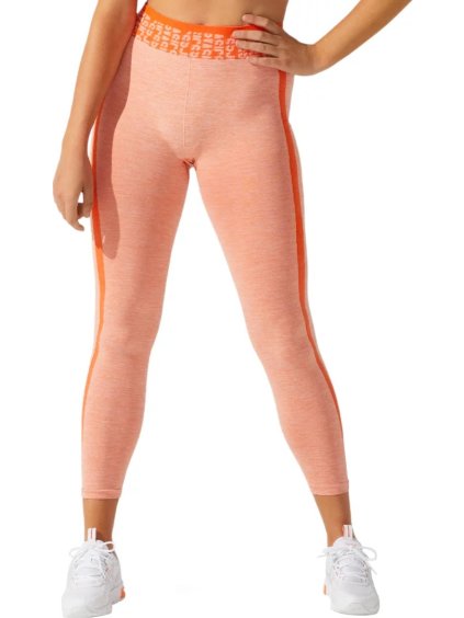 Oranžové dámské legíny Asics W Cropped Logo Seamless Tight