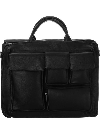 Elegancka černá pánská prostorná taška