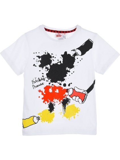 Bílé  tričko s krátkým rukávem Mickey Mouse Disney