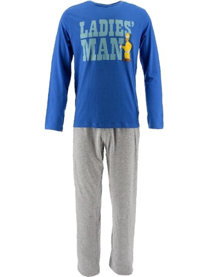 The Simpsons Modro-šedé pánské pyžamo