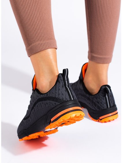 TMAVĚ ŠEDÉ TEXTILNÍ SNEAKERSY