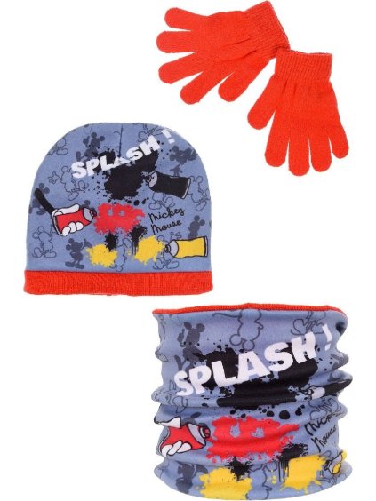 Šedo-oranžový chlapecký set Mickey Mouse Disney