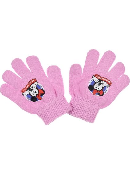 Růžové rukavice Minnie Mouse Disney