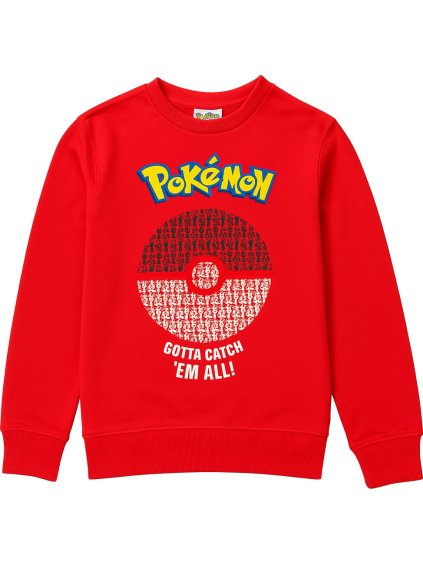 Červená pánská mikina Pokemon