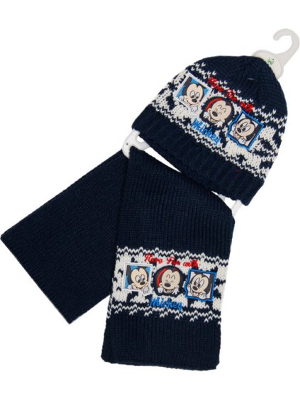 Mickey Mouse tmavě modrý chlapecký set (Velikost 50)