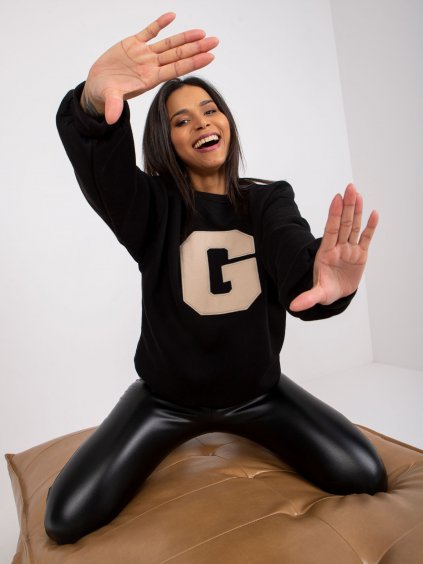 Černá mikina Severine s písmenem "G"