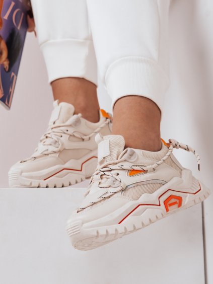 Smetanové sneakersy na platformě ORIS