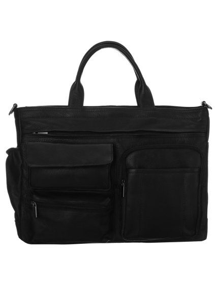 Černá pánská prostorná taška na notebook