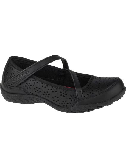 Černé dívčí baleríny Skechers Breathe Easy Playground Popp