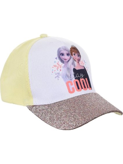 Bílo-žlutá dívčí kšiltovka Disney Frozen