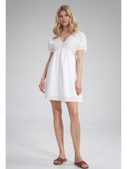 Bílé madeirové šaty