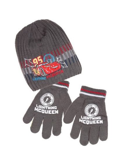 Auta - šedý chlapecký zimní set