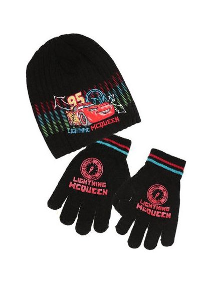 Auta - černý chlapecký zimní set