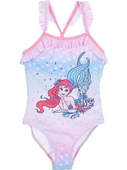 Modro-růžové jednodílné plavky Disney Princess