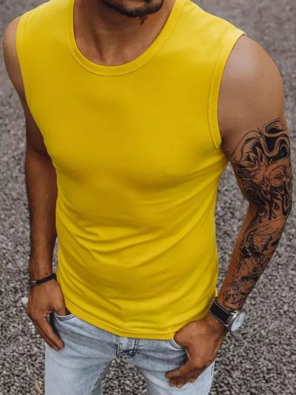 Žluté basic tílko