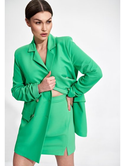 Zelené delší sako