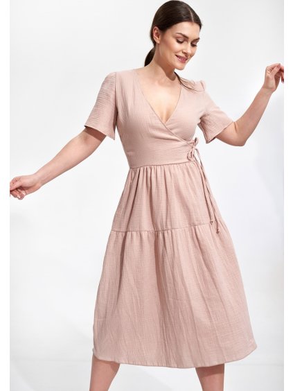 Béžové lehké letní šaty