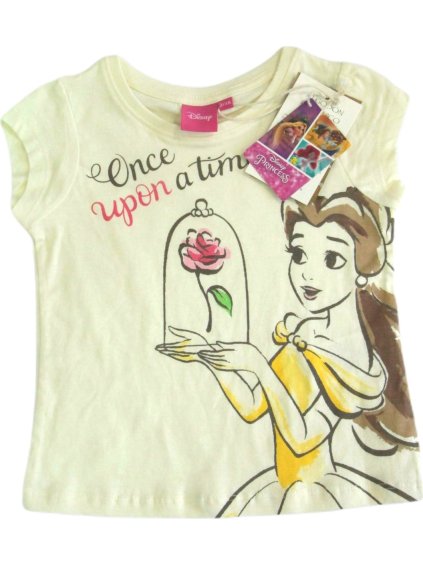 Disney Princess Bella smetanové dívčí tričko s potiskem