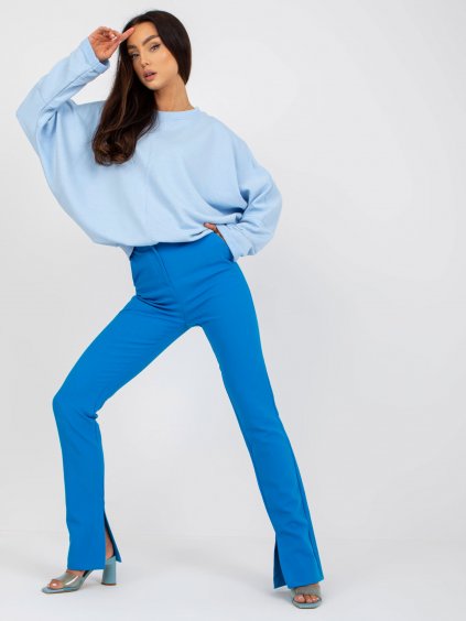 Světle modrá dámská mikina bez kapuce