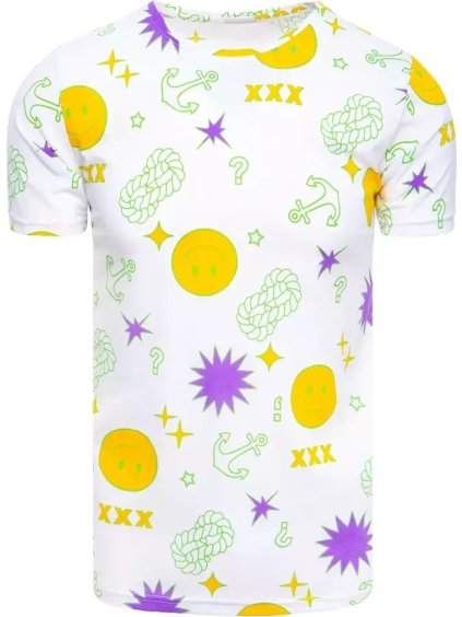 Bílé tričko s námořním potiskem