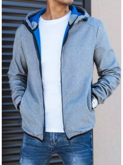 Světle šedá softshellová bunda