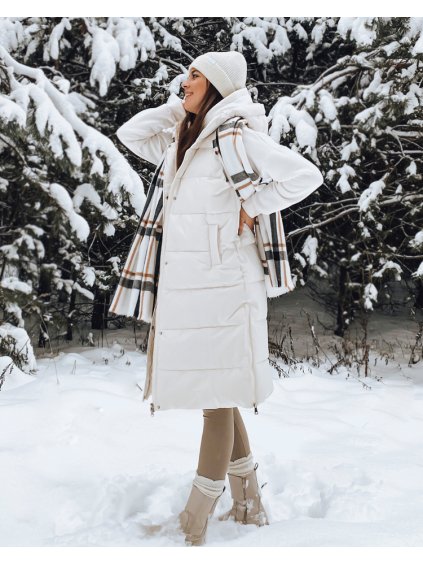 Smetanová vesta s kapucí NOELIA