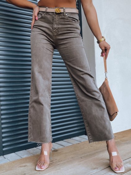 Hnědé široké džíny NARIN