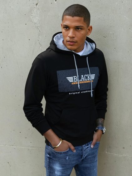 Černá mikina s potiskem