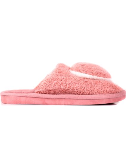 Růžové dámské pantofle se srdíčkem